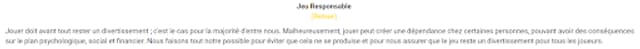 Politique de jeu responsable betFirst