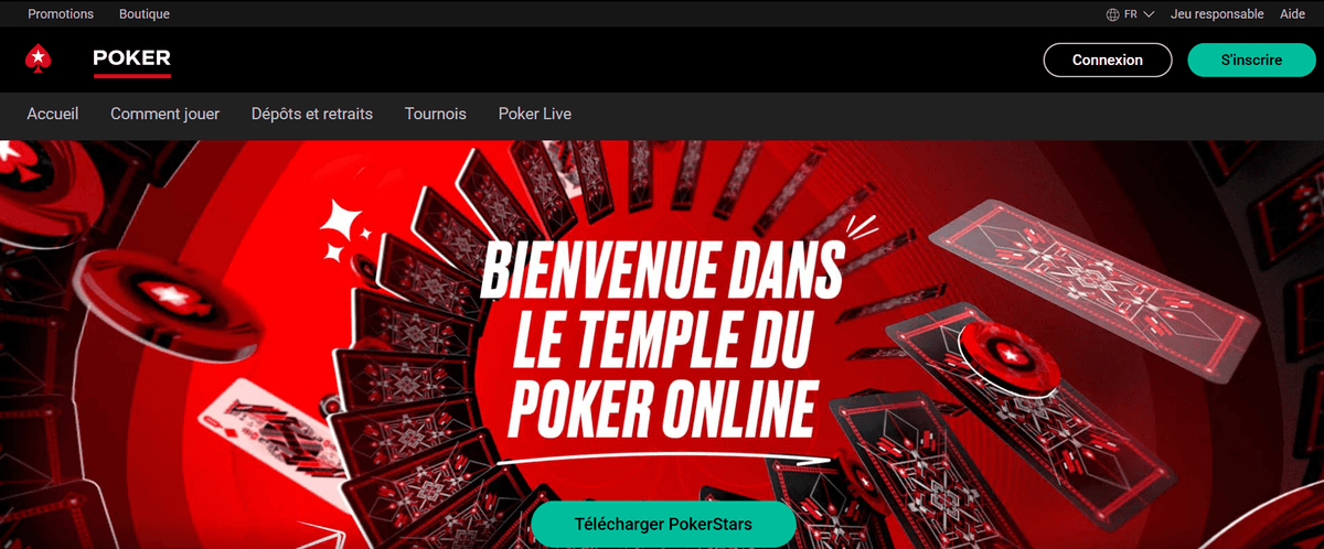 Page daccueil Pokerstars