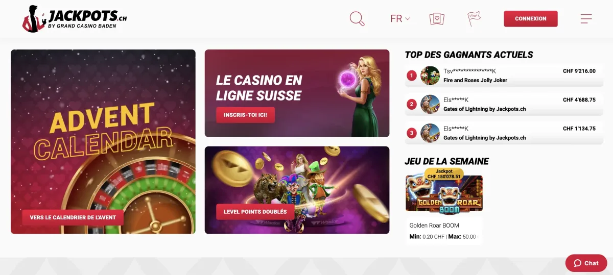 Capture décran jackpots